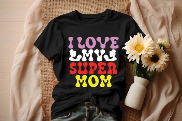 Download I Love My Super Mom Retro Design - Premium Bundle
